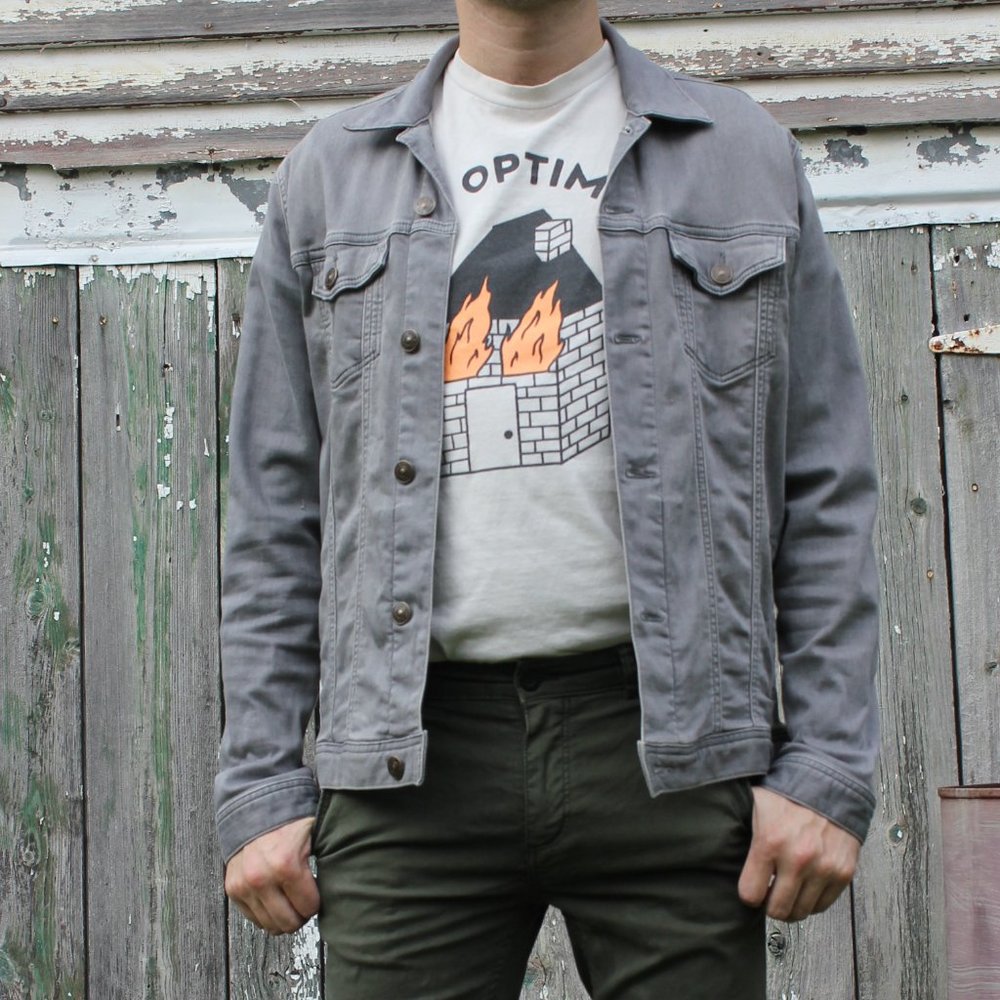 grey Jean jacket